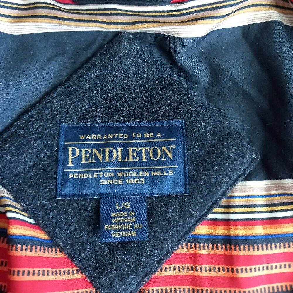 Pendleton Gray Wool Long Coat Jacket (L) - image 5